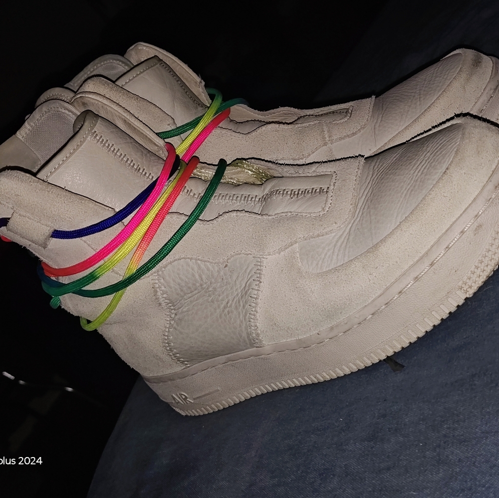 Nike Air Force 1 Rebel High XX Mid Running Shoe,Size 9.5 In White